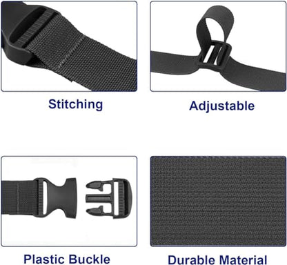 MAGARROW 60" Long Utility Luggage Straps with Buckle Adjustable (Black (4-Pack), 1.5" Wide - 60" Long) - color: Black (4-Pack), size: 1.5" Wide - 60" Long