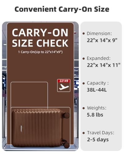 LARVENDER Expandable Carry on Luggage 20inch Suitcase with Wheels, Maple - color: Maple, size: 3 Piece Set (20/DB/TB)