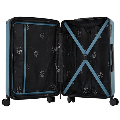 Wrangler ATG Trailway Expandable Hardside Luggage, Storm Blue, 22" Carry-On - color: Storm Blue