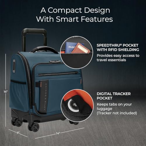 Briggs & Riley ZDX Cabin Spinner Carry-On Luggage, Softside, Ocean - color: Ocean, size: Cabin Spinner