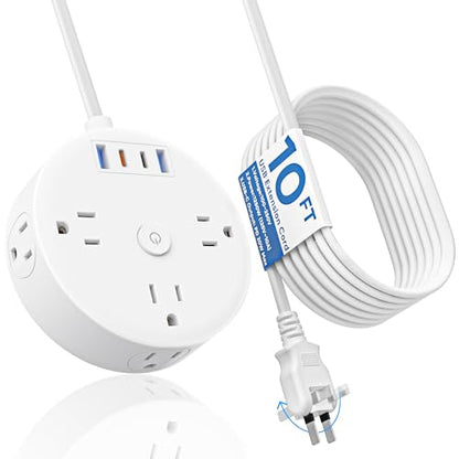PD20W 2 Prong Power Strip, Yozisital 2 Prong to 3 Prong Outlet Adapter - size: 10 FT, style: 2 Prong - 20W