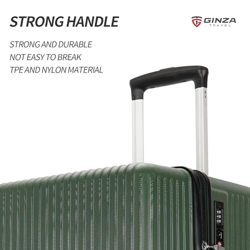 PRIMICIA GinzaTravel Trunk Luggage, 28 Inch Luggage with Spinner Wheels, Scratch resistant texture Lightweight PC material with TSA Lock (Dark Green) - color: Dark Green