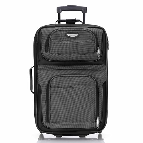 Travel Select Amsterdam Softside Expandable Luggage with Rolling Wheels, Gray, 21-Inch Carry-on - color: Gray, size: 21-Inch Carry-on
