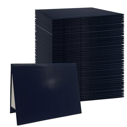 GraduationMall 8.5"x11" Smooth Padded Diploma Cover Certificate Holder Darkblue,48-Packs - color: Navy, size: 48 Packs