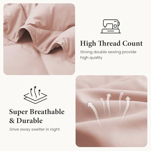Joysoul Down Throw Blankets, Lightweight Feather Down Throw for Indoor and Outdoor Duvet Insert, Camping, Travel, Couch, Soft Throw Medium Warm, Pink (50" x 70") - color: Pink