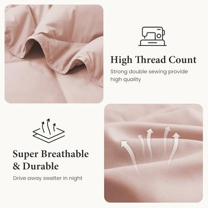 Joysoul Down Throw Blankets, Lightweight Feather Down Throw for Indoor and Outdoor Duvet Insert, Camping, Travel, Couch, Soft Throw Medium Warm, Pink (50" x 70") - color: Pink