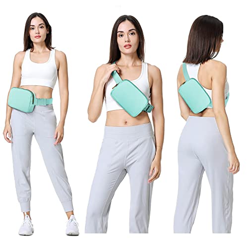 VOROLO Fanny Pack For Women And Men Crossbody Bag Belt Bag Light Green - color: Light Green