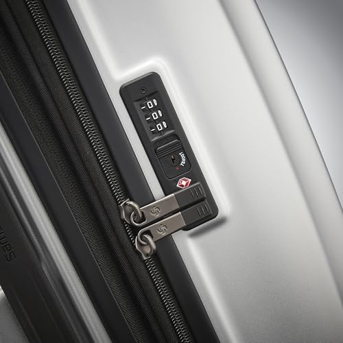 Samsonite Octiv Pro 3-Piece Hardside Lightweight (21/24/28) Front Pocket Carry-On Pro, Medium & Large-Checked Luggage Set, Expandable, Four Spinner Wheels, Adjustable Handle, TSA Lock – Silver - color: Aluminum Silver, size: 3-Piece Set (Pro 21 with Front