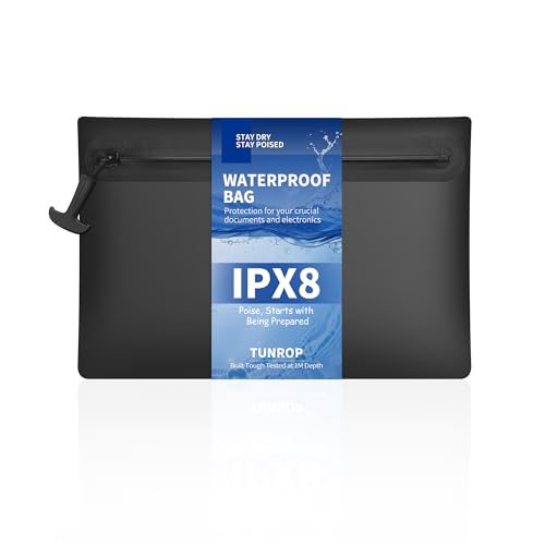 Small Waterproof Document Bag: 11.8x8.2" Document Pouch - size: 11.8x8.2"