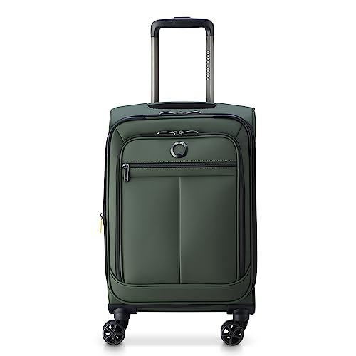 DELSEY PARIS Sky Lite Lightweight Luggage Sets – International Carry-On and Medium Check-In Included, Water-Resistant Polyester, Spinner Wheels, Spacious Interior, Green – Softside (19”/24”) - size: 2 Piece Set (19/24)