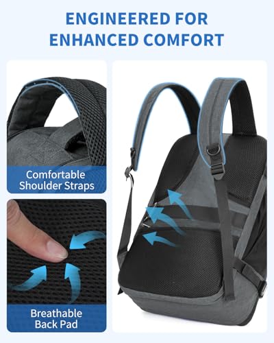 WANDF Personal Item Travel Bag 18x14x8, Carry On Laptop Backpack（Grey） - color: C-grey, size: 18x14x8