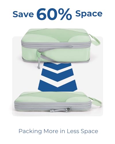 Bagsmart Compression Packing Cubes, Travel Bag Cruise Ship Essentials - color: Fruit Green