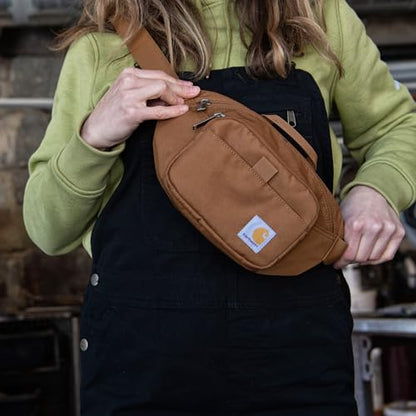 Carhartt Classic Adjustable Sling Bag, Durable, 600-Denier Water Resistant Hip Pack - color: Essential Waist Pack ( Greenstone)
