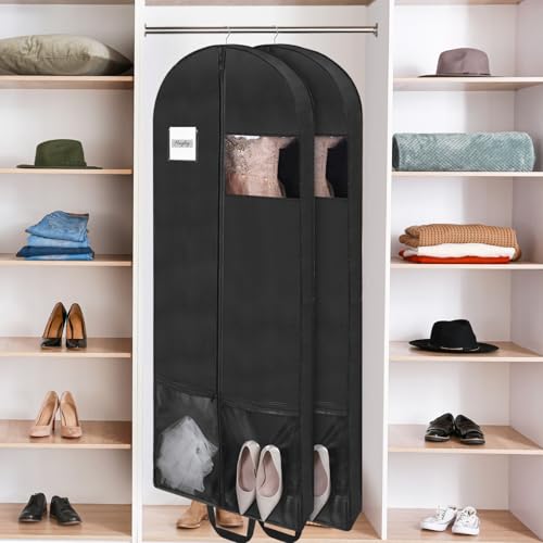 2 Pack 65" Long Garment Bags for Dress Travel Garment Bag - size: 65" 2Pack