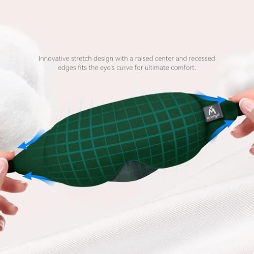 Mavogel Cotton Sleep Eye Mask, Breathable Light Blocking Sleep Mask - color: Green
