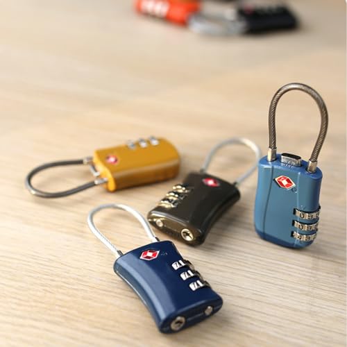 Maizoon 2 Pack TSA Approved 3-Digit Combination Lock with Password Resettable Combo for Travel Luggage Backpak Suitcase Baggage Durable Security Stylish Compact Red - color: Red