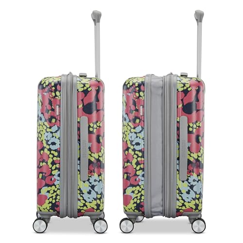 American Tourister Moonlight II Hardside Expandable Luggage with Spinner Wheels, Poppy Pattern, Carry-On 20-Inch - color: Poppy Pattern, size: Carry-On 22-Inch