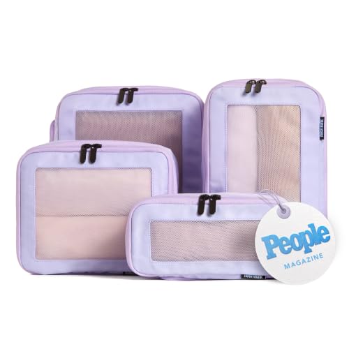 Aerotrunk 여행용 압축 패킹 큐브, 4팩, 퍼플 - color: 퍼플., size: 4팩