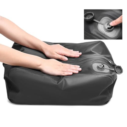 Vacuum Bag for Travel Organiser Packing Bag for Carry-On Luggage Backpack Suitcase Reusable Vacuum Seal Save Space Compression Bag with Built-in Pump & USB-C Charging (Yellow) - color: Yellow
