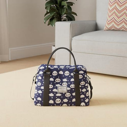 Travel Duffle Bag Weekender Overnight Gym Bag for Women, Cute Panda - color: Cute Panda