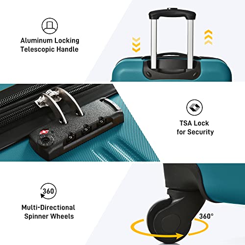 Merax Hardshell Luggage Set,13 Piece Expandable Travel Luggage Set,Blue - color: Blue, size: 13 Piece(16/20/24/28/DB/TB/Packing Cube)