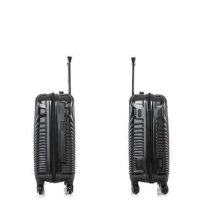 DUKAP INCEPTION Luggage with Spinner Wheels | Durable Lightweight Hardshell Suitcase, Travel Bag with Handle and Trolley, 20-Inch Carry On Small Luggage | Black - color: Black, size: 20 Inch
