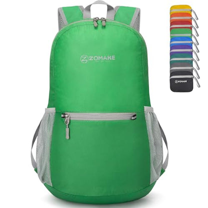 ZOMAKE Lightweight Packable Backpack, Foldable Small Travel Day Pack - color: C-grass Green