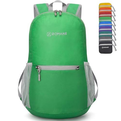 ZOMAKE Lightweight Packable Backpack, Foldable Small Travel Day Pack - color: C-grass Green