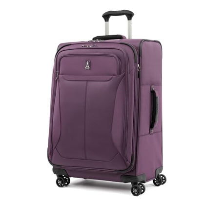 Travelpro Tourlite Softside 2-Piece Set, Expandable Luggage, 4 Spinner Wheels, Lightweight Suitcase, 21" Carry-On, 25" Checked Medium, Deep Purple - color: Deep Purple, size: 2-Piece Set (21/25)