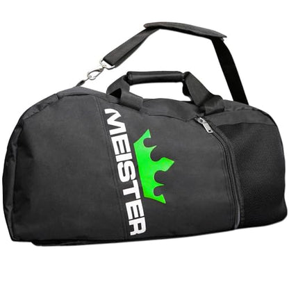 Meister Vented Convertible Duffel/Backpack Gym Bag - Ideal Carry-On - color: Black w/ Electric Green
