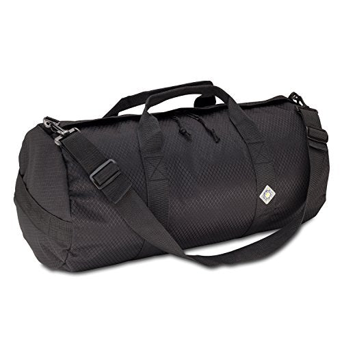44L Daily Heavy Duty Duffle Bag, Weatherproof Ripstop Gym Travel Gear Bag - color: Black, size: 12" x 24" (44 Liters)