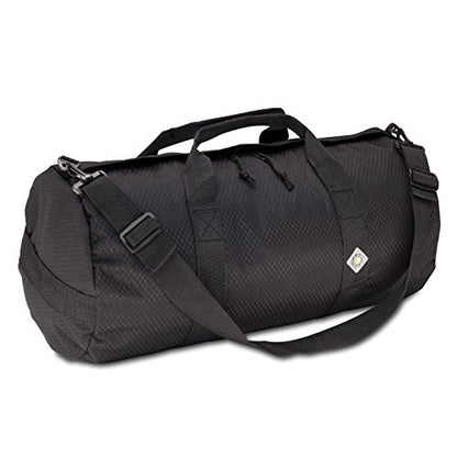 44L Daily Heavy Duty Duffle Bag, Weatherproof Ripstop Gym Travel Gear Bag - color: Black, size: 12" x 24" (44 Liters)