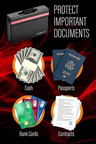 The Good Stuff Fireproof Document Bag, Black, Zipper and Velcro Closure, Solid, 11 x 5 x 3.5 Inches - color: Messenger Bag