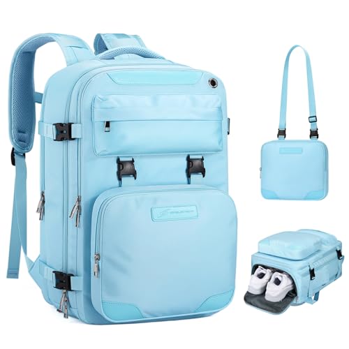 Maelstrom Travel Backpack for Men Women, 17.3" Laptop with Shoe Compartment - color: Blue, size: 17.3 inch