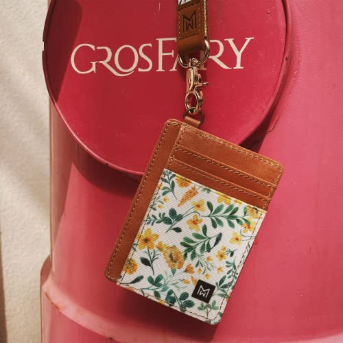 Credit Card Holder Wallet Women RFID Blocking Slim Wallet Front Pocket - color: flower