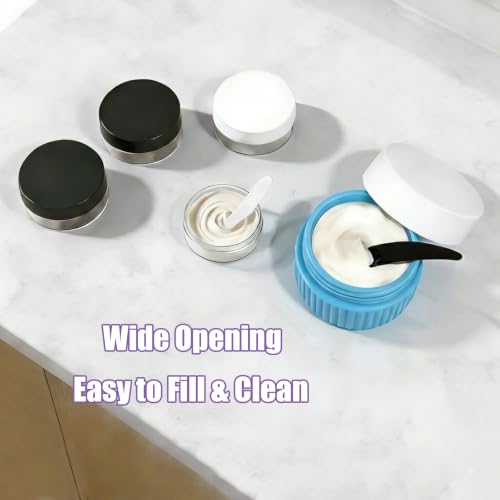 Travel Toiletry Containers 26Pcs Silicone Leakproof TSA Approved Set - color: Red Blue A