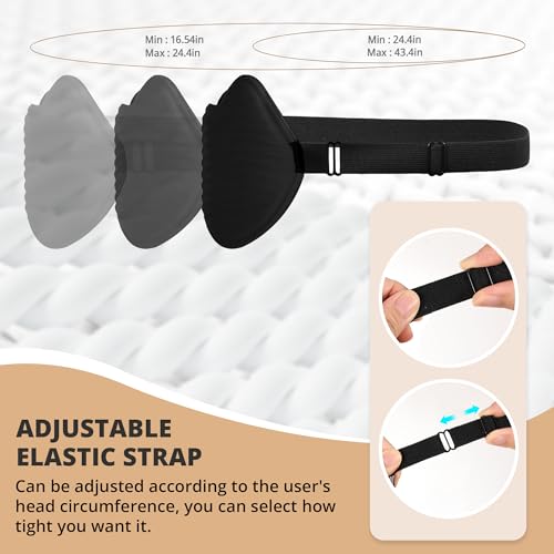 Kids Sleep Mask for Sleeping, Soft 3D Contoured Eye Mask for Kids - color: Black-kids