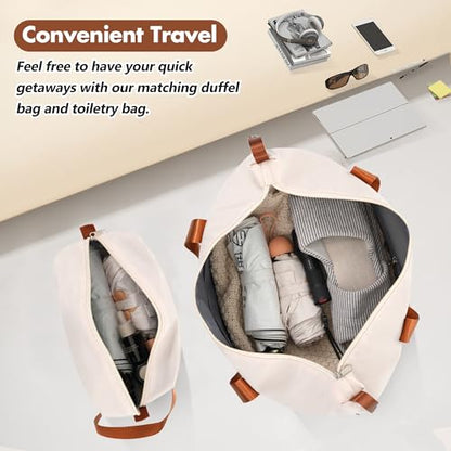 Merax 24 Inch Checked Luggage, Expandable Suitcase with Spinner Wheels - color: White(24+bags)