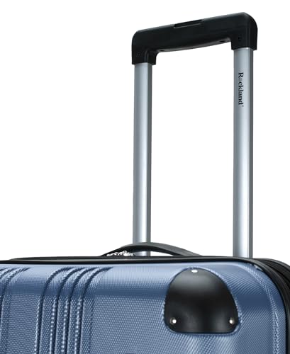 Rockland London Hardside Expandable Spinner Wheel Luggage, Checked Large 28", Blue - color: Blue, size: Checked 28"