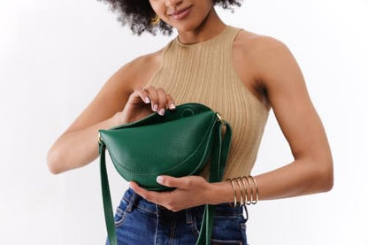 Portland Leather Goods Koala Sling Bag - Adjustable Full-Grain Leather - color: Bacalar, size: Small
