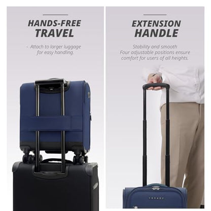 Verage Underseat Carry On Luggage with Wheels,14-Inch,Navy - color: Navy, size: 14-Inch Compact Underseat