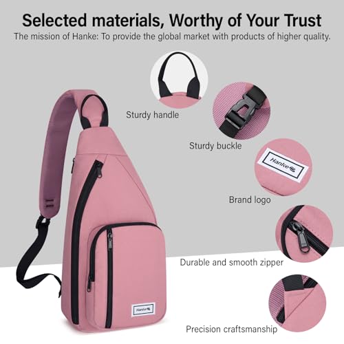 Hanke Crossbody Sling Bag, Chest Bag with 11" Tablet Pocket - color: Purple