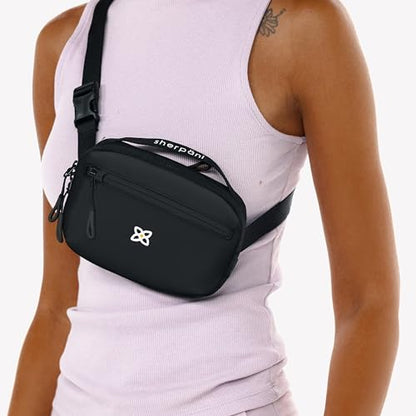 Sherpani Hyk, Small Sling Bag, Lightweight Travel Fanny Pack - color: Raven Classic