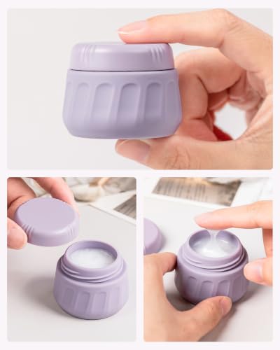 Mrsdry Travel Containers for Toiletries, TSA Approved Travel Size Toiletries 4 Pack, Refillable Containers, With Clear Bag, Leak Proof Silicone Jars, Essentials Creams Jars Carrying Small Items - color: Red Rock, size: 1 OZ (30ML)