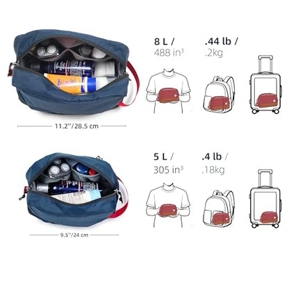 Travel Toiletry Bag For Women, 8L Large Packing Cube with Waterproof TPU Wet/Dry Compartment - color: Valkyrie Red, size: 8L