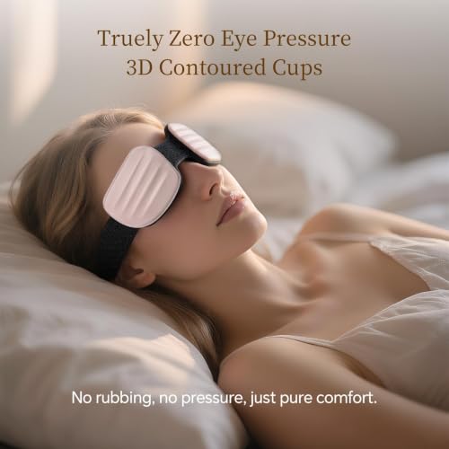Pink Sleep Mask for Women, 3D Blackout Sleep Mask with Adjustable Eye Cups - color: Pink
