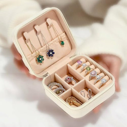 Tacos Travel Jewelry Case Small PU Leather Jewelry Box Organizer - color: Tacos, size: No Initial