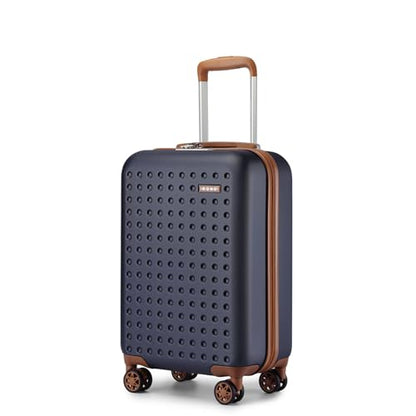 Kono Carry On Luggage 22x14x9 Airline Approved Suitcase, Navy - color: Navy, size: Carry-On 20-Inch