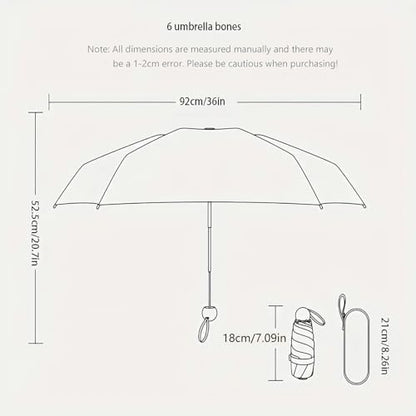 Mini Travel Umbrella with Umbrella Case - color: Dark green