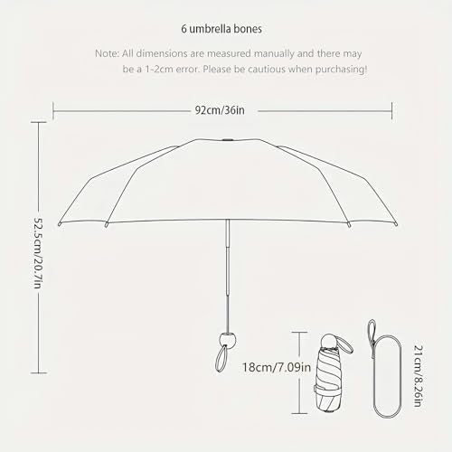 Mini Travel Umbrella with Umbrella Case - color: Off-white